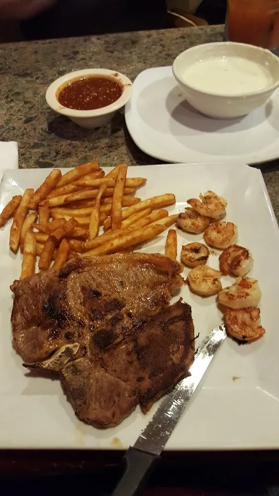 Steak and Shrimp and Fries